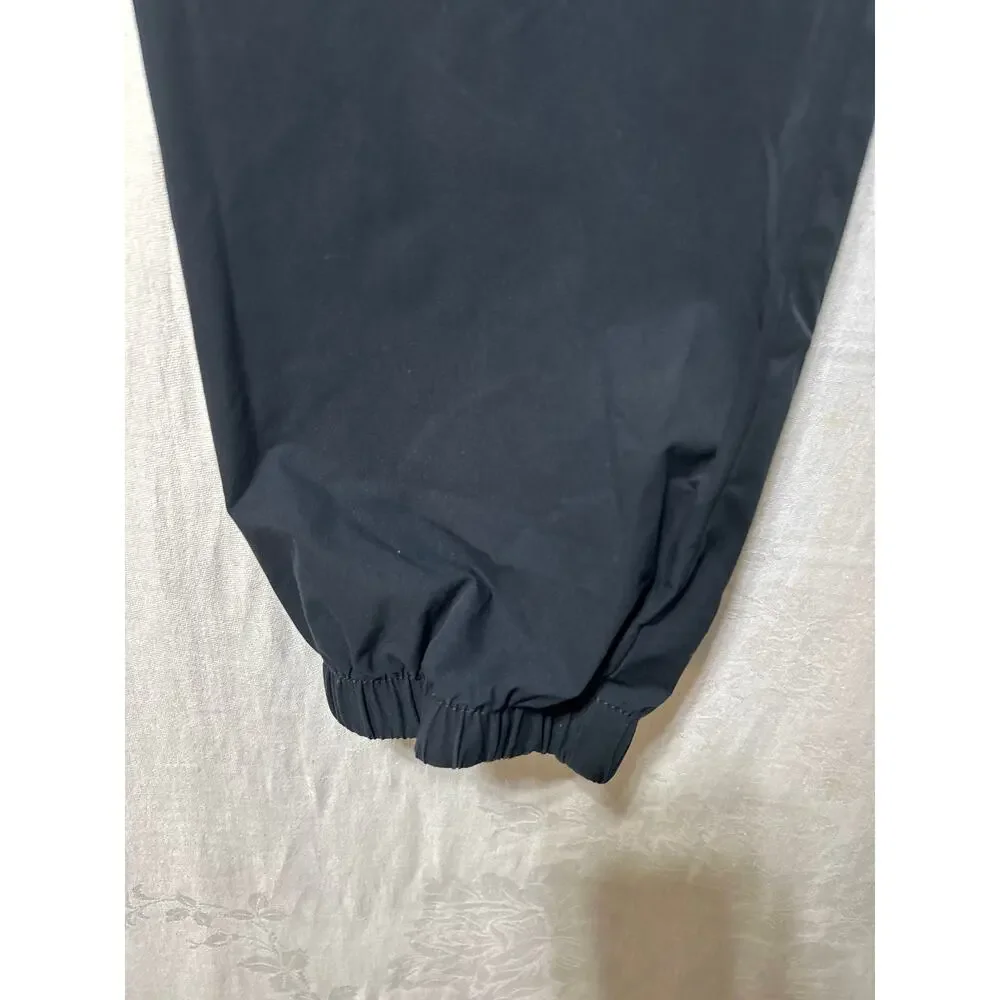 Banana Republic Joggers Large Black Elastic Waist Drawstring Pockets
